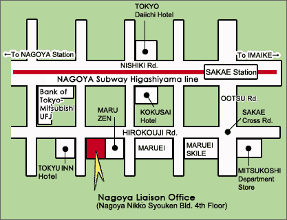 Map to Nagoya Office