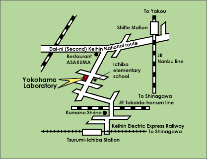 Map to Yokohama Laboratory